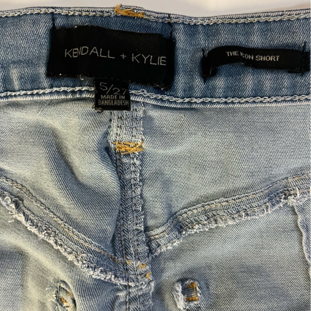Kendall + Kylie The Icon Shorts High Rise Jean Denim Shorts Sz 5/27 - Picture 7 of 10